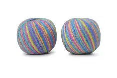 9534 LET IT SOCK (MULTICOLOR) пряжа (94%%бавовна 6%% еластан, 50гр., 170м. 2 мот. в коробці.) єдиноріг