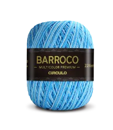 9113 BARROCO MULT. PREMIUM пряжа (100%% бавовна мерсерізована, 200гр. 226м.), різнокольоровий