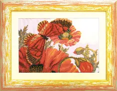 Mixed technique stitch kit М-90(А-083) "Red summer"
