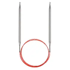 775-7 (80см/2,25мм) Кругова спиця для в'язання silver/латунь біла бронза з пластиковим кабел. Addi