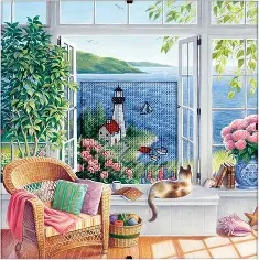 73262 Набір для вишивання хрестом DIMENSIONS Beach Tranquility "Пляжне заспокоєння"