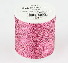 2413/9804 Glamour №8 віскозна нитка з металізованим ефектом, 100м
