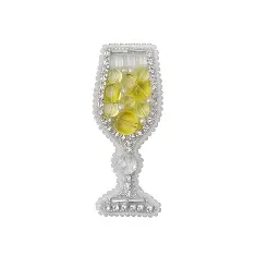BP-293 Beadwork kit for creating broоch Crystal Art "A glass of champagne"