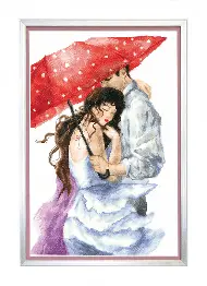 ВТ-192 Набір для вишивання хрестиком Crystal Art "Пара під парасолею"