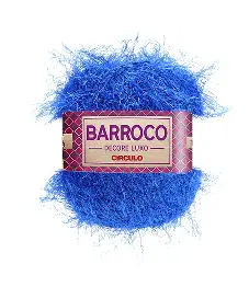 203 BARROCO DECORE LUXO пряжа (53%% бавовна, 47%% поліестер, 280гр. 180м. ), синій