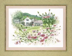 Partial embroidery kit RK-113 "House with flowers"