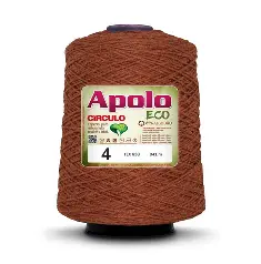 7496 APOLO ECO 4 пряжа (85%% бавовна, 15%% волокна, 600гр, 915м 1шт), коричневий