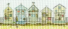 XSS7 Набір для вишивання хрестом New England – Beach Huts "Нова Англія - ​​Пляжні хатини"