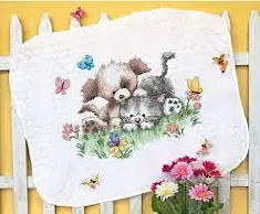 70-73882 Набір для вишивання хрестом (ковдра) DIMENSIONS Pet Friends "Друзі'