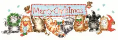 XMS30 Набір для вишивання хрестом Merry Catmas "Веселих котів" Bothy Threads