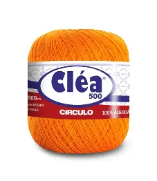 4156 CLEA 500 пряжа (100%% мерс.бавовна, 76гр. 500м. ), жовтогарячий