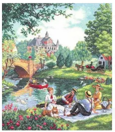 35065 Набір для вишивання DIMENSIONS «Picnic on the Lawn • Пікнік»