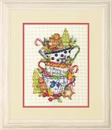 70-09625 Набір для вишивання хрестиком «Christmas Tea//Різдвяний чай» DIMENSIONS