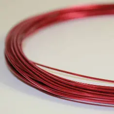 7702 Дріт художній алюмінієвий круглий діаметр 1.5мм, колір №14 темно-червоний