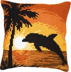 PN-0008681 Cross stitch kit (pillow) Vervaco "Dolphin"