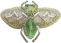 BP-215 Beadwork kit for creating broоch Crystal Art "Bug"