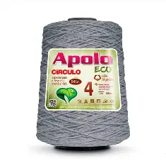 8473 APOLO ECO 4 пряжа (85%% бавовна, 15%% волокна, 600гр, 915м 1шт), сірий