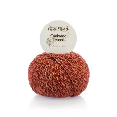 05 Cânhamo Tweed пряжа (71%% вовна мериноса 10%% коноплі 10%% альпака 9%% віскоза ), каштан 50 г моток ROSARIOS