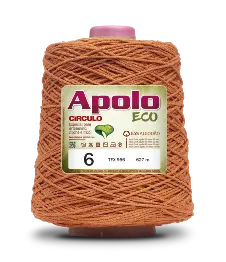 4445 APOLO ECO 6 пряжа (85%% бавовна, 15%% волокна, 600гр, 610м 1шт) МАНДАРИН