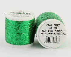  357/9820 METALLIC №120 Декоративна нитка для додавання у в'язальну нитку, 1000 м
