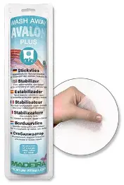 9442 Стабілізатор Avalon Plus розчиняється водою, для легких, делікатних тканин, мережива, монограм, рішельє, квілтів, 30см*3м