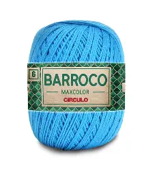 2194 BARROCO MAXCOLOR 6 пряжа (100%% бавовна, 200гр. 226м), блакитний