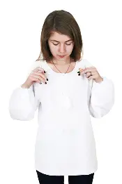 ТПК-164 38-11/08 Сорочка жіноча, домотканна, довгий рукав, розмір 48