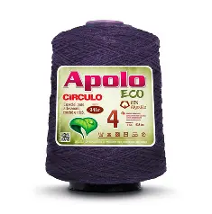 6498 APOLO ECO 4 пряжа (85%% бавовна, 15%% волокна, 600гр, 915м 1шт), темно-бузковий