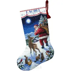 08683 Набір для вишивання хрестом DIMENSIONS Santa's Arrival. Stocking "Прибуття Санти. Панчоха"