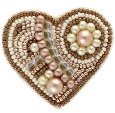 BP-185 Beadwork kit for creating broоch Crystal Art Set of pictures "Gingerbread"