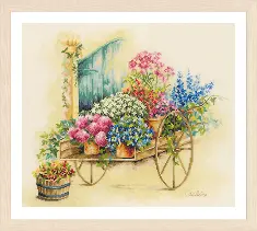 PN-0216157 Lanarte Embroidery Kit Flower Cart.