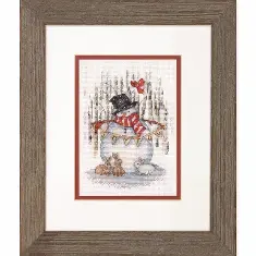 70-08984 Набір для вишивання нитками  Радісний сніговик Joyful Snowman