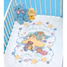 03171 Набір для вишивання хрестом (ковдра) DIMENSIONS Twinkle Twinkle Quilt "Звірята"
