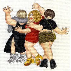 XBC2 Counted cross stitch kit "Girls‘ Night Out" Bothy Threads