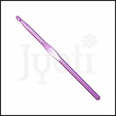 15804 Крючок в`язальний (алюміній) кольоровий 15см/6,50мм JYOTI