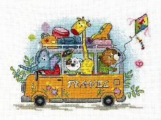 M-456 Counted cross stitch kit series "Fun traveling" 