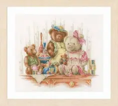 PN-0168381 Counted cross stitch kit LanArte "Bears and Toys"