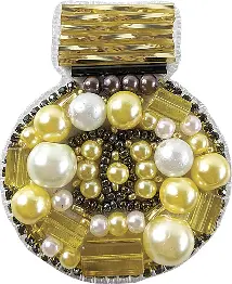 BP-262 Beadwork kit for creating broоch Crystal Art "Perfume"