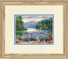70-65231 Набір для вишивання хрестиком Lakeside Morning/Ранок на озері DIMENSIONS