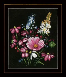 PN-0165380 Набір для вишивки хрестом LanArte Flowers "Квіти"