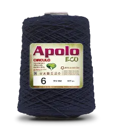2934 APOLO ECO 6 пряжа (85%% бавовна, 15%% волокна, 600гр, 610м 1шт), МОРСЬКИЙ 