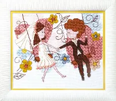 BT-069 Counted cross stitch kit Crystal Art "Jolly wedding"