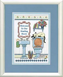 06627 Набір для вишивання хрестом DIMENSIONS Reading Room Welcome "Читальний зал"