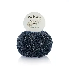 15 Cânhamo Tweed пряжа (71%% вовна мериноса 10%% коноплі 10%% альпака 9%% віскоза), колір Синій 50 г моток ROSARIOS
