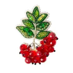 BP-332 Beadwork kit for creating broоch Crystal Art "Rowan"