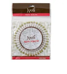 22755 Шпильки гострі металеві з пластиковими наконечниками 40 шт. JYOTI