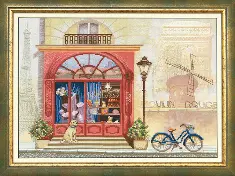 BT-520 Embellished stitch kit Crystal Art "Journey along France"