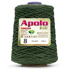 5368 APOLO ECO 8 пряжа (85%% бавовна, 15%% волокна, 600гр, 457м 1шт), темно-зелений