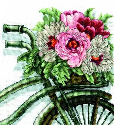 M-565 Counted cross stitch kit "Pink Morning"