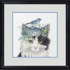 70-35433 Набір для вишивання хрестиком «Floral Crown Cat//Квітковий кіт» DIMENSIONS